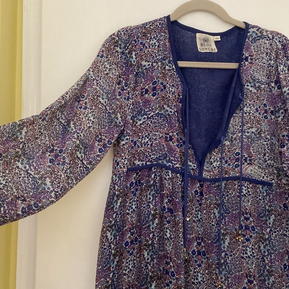 Blue Bohem Dresses & Skirts - Purple Bohemian Dress